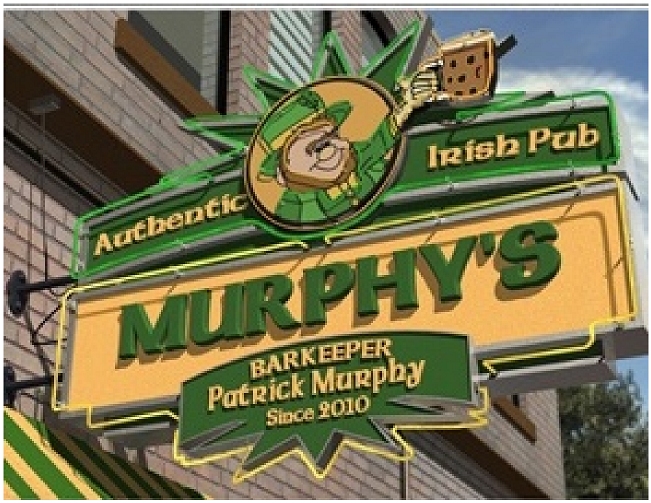 Y27620 - Large Irish Pub Blade Sign with Leprechaun and Beer