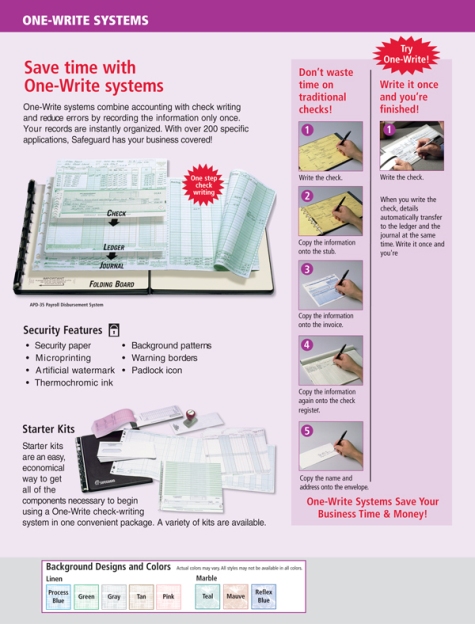 One-Write Checks