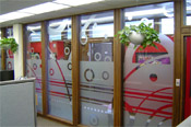 Etched glass film