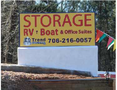 Trend Storage Monument Sign