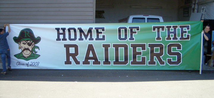 Raiders Banner full color digital print