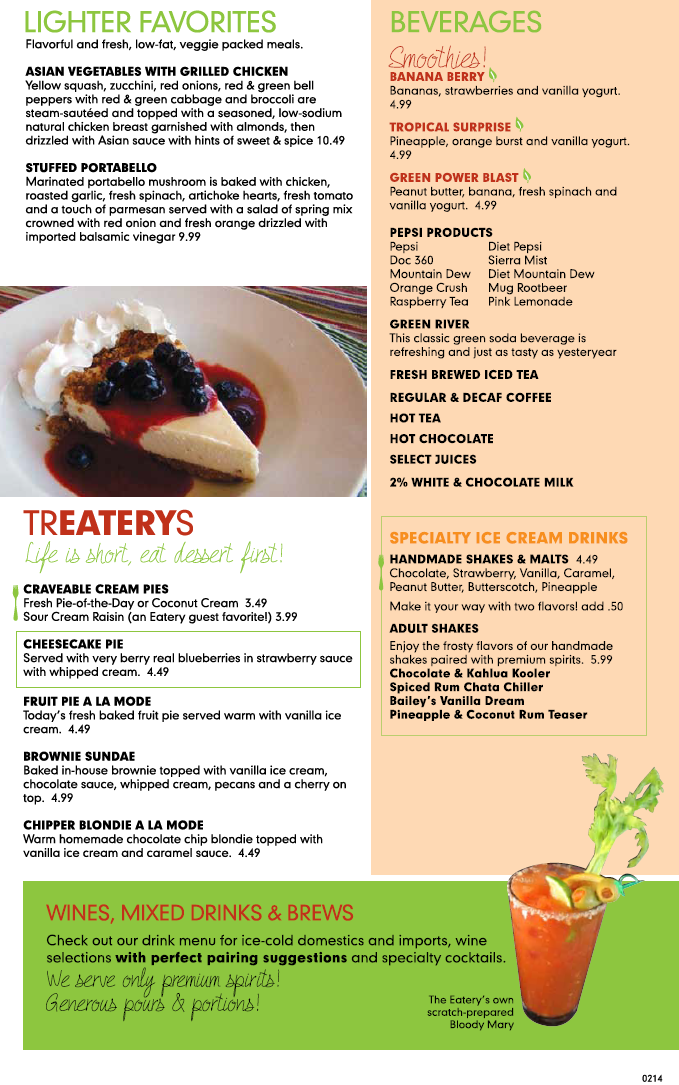 Lincoln NE MenuBreakfast, Lunch, Dinner Salad Bar