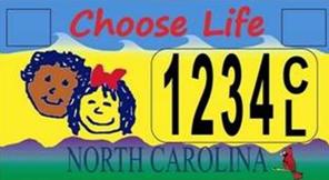 N.C. Choose Life Plate