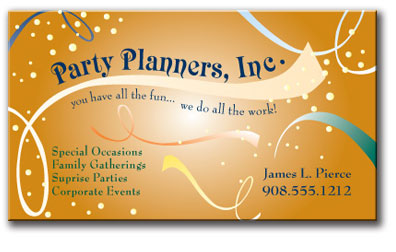 mail order party planning business