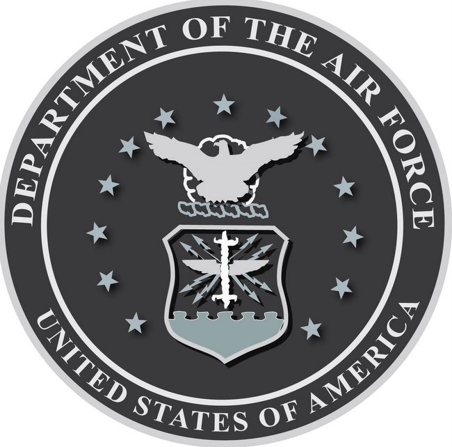 V31515 - Carved US Air Force Plaque with US Eagle