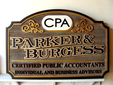 C12002 - CPA and Financial Advisor Carved Wooden Sign