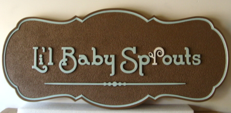 N23032 - Sandblasted HDU Wall Plaque for Child's Room