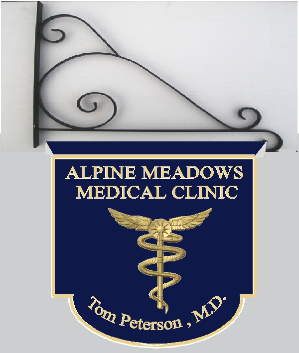 B11012 - Carved 3D HDU Sign with Gold Leaf