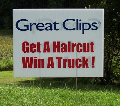 CORRUGATED PLASTIC CHEATER SIGN