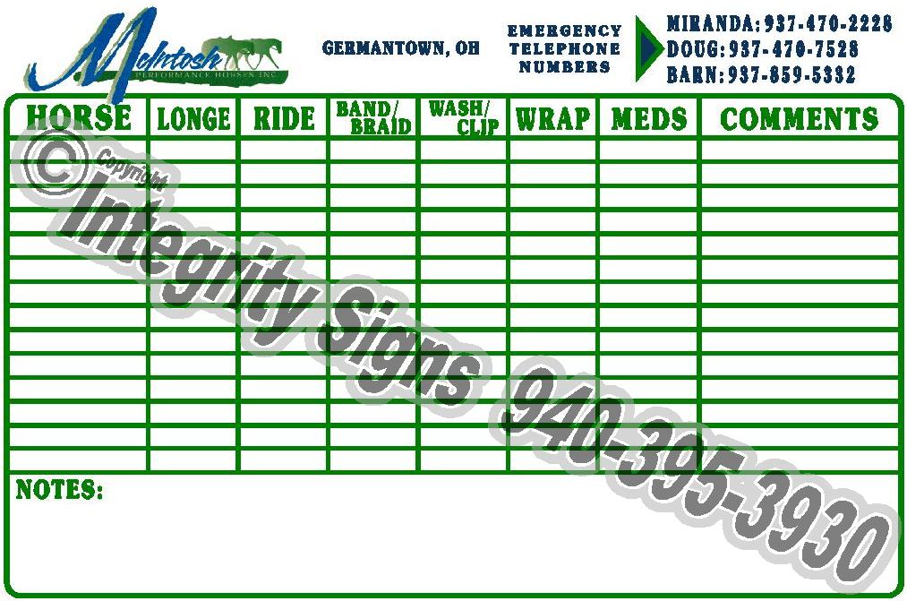 15 Horse with 8 Headings