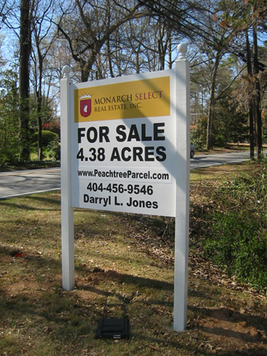 Two Post Sign with Finials 