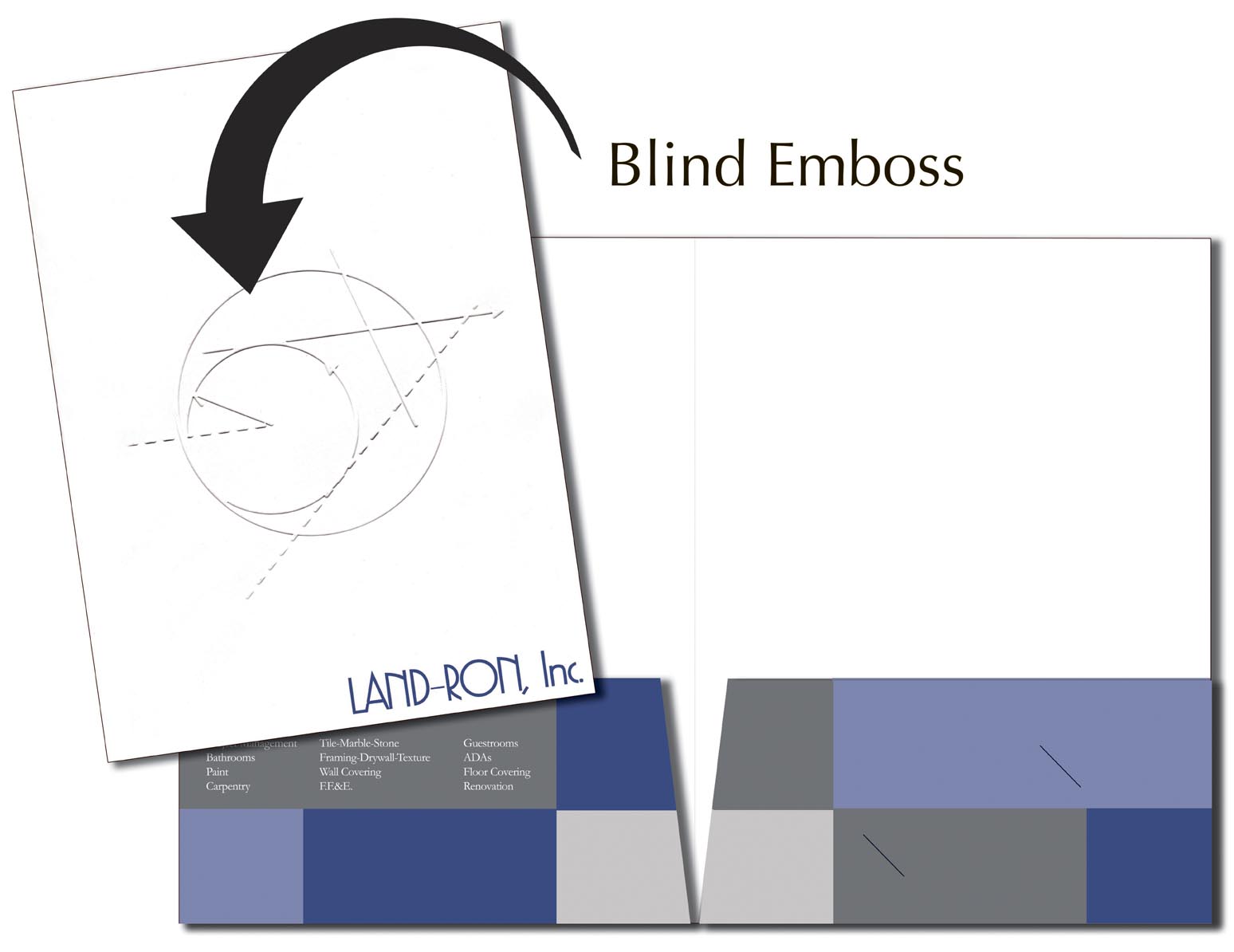 Pocket Folder with Blind Emboss