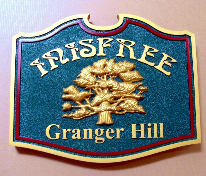 I18024 -  Oak Tree Residence Name Sign