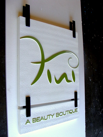 SA28322 - Sandblasted Beauty Boutique Overhead Blade Sign