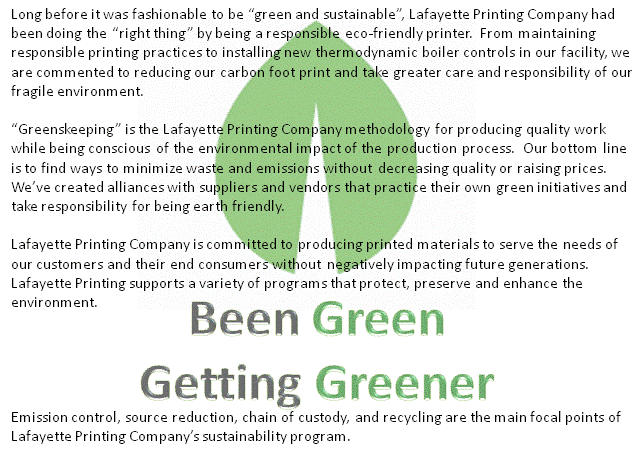 Living Green Printing Green