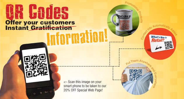 QR Codes can be printed on just about anything!