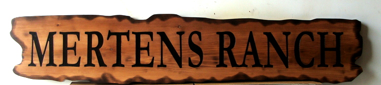 O24405 - Rustic Aged Carved Barnwood Farm Sign made of Barnwood