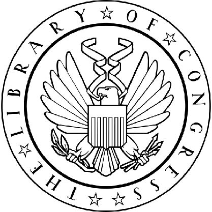 U30459 - Library of Congress Seal Carved Painted Wood Wall Plaque