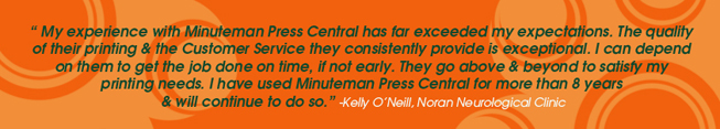 Minuteman Press Central Testimonial