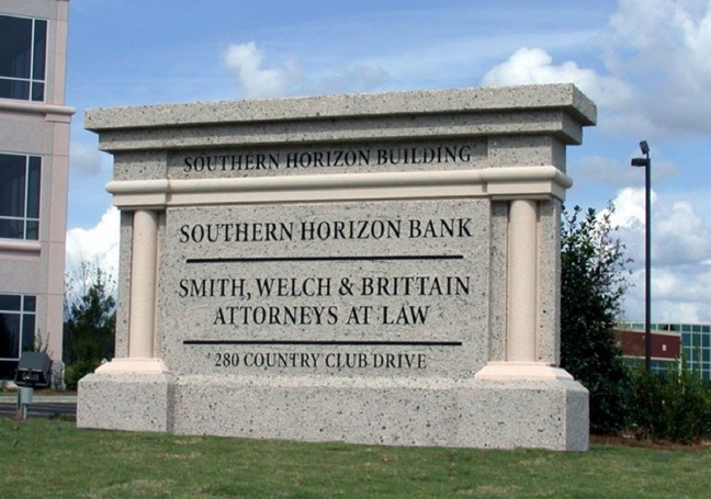 C12203 - Greek Style Professional Building Monument Sign