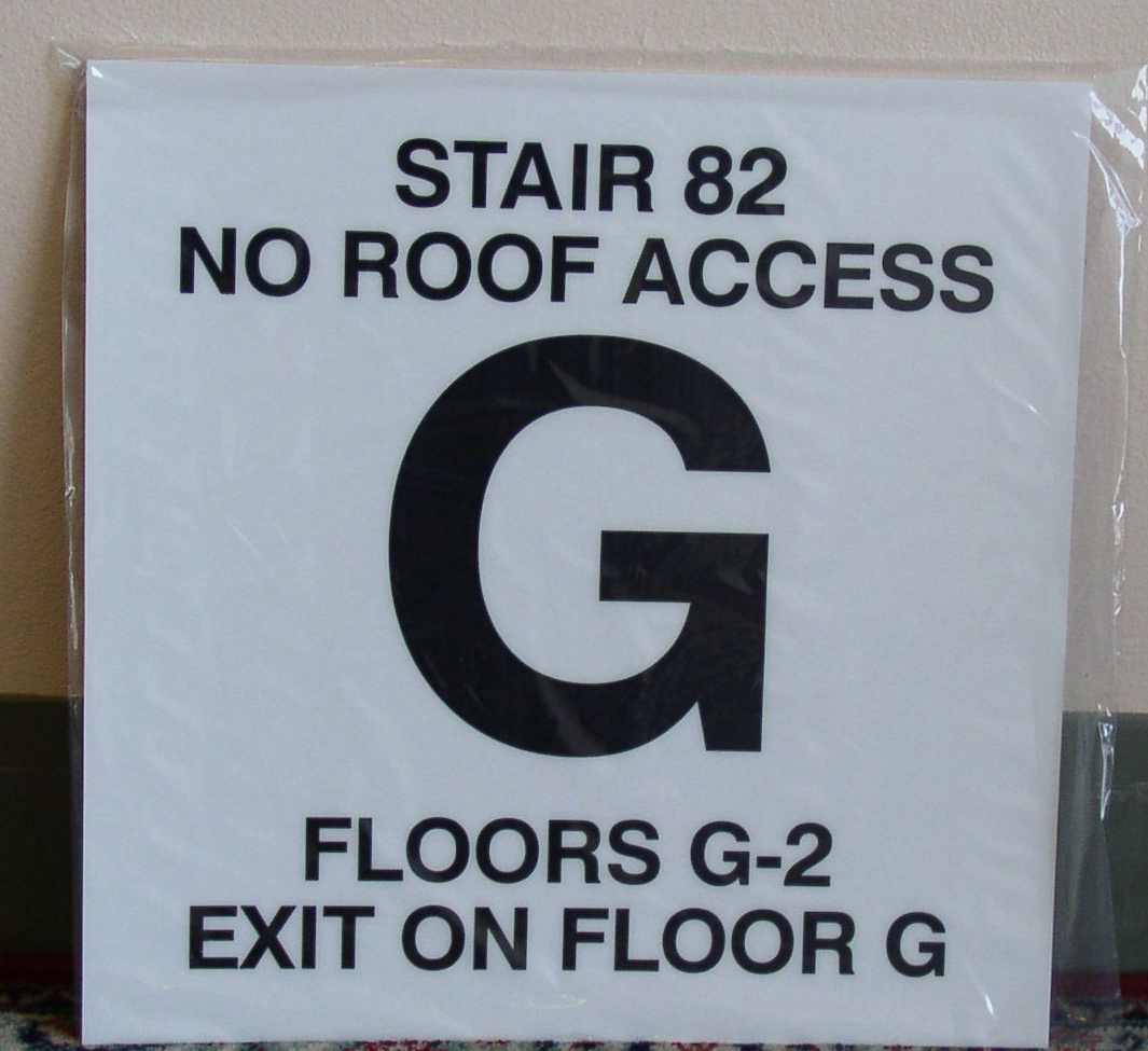 Stairwell Landing Sign