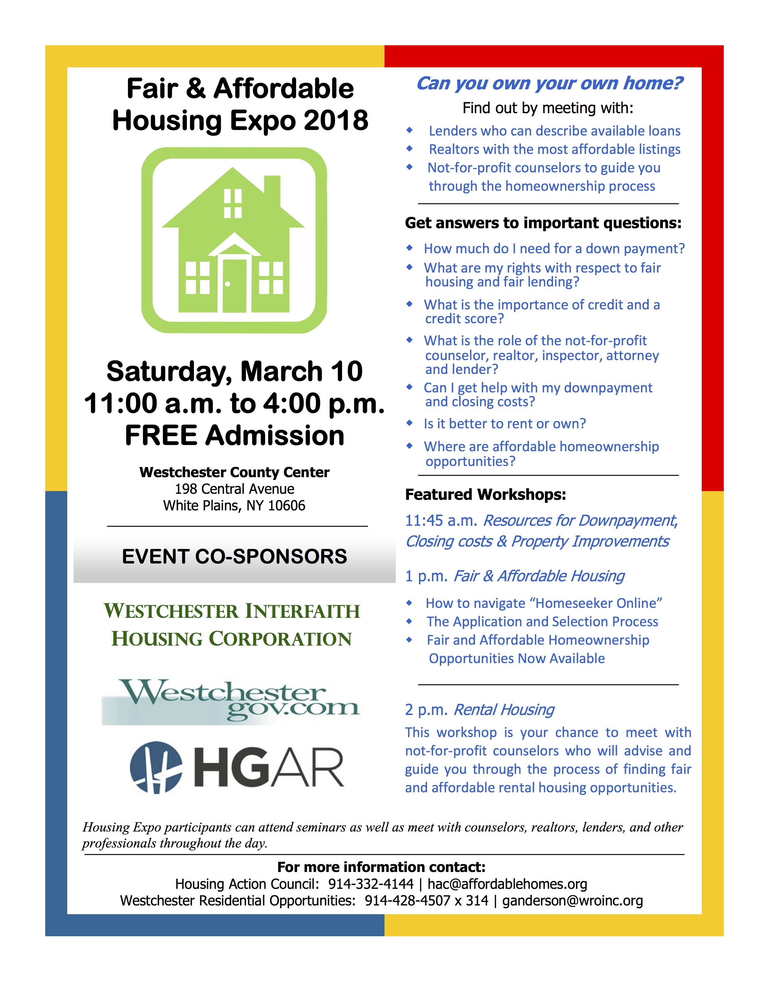Westchester Fair & Affordable Housing Expo 2018