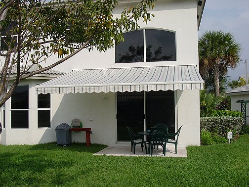 Shade over a small doorwwall