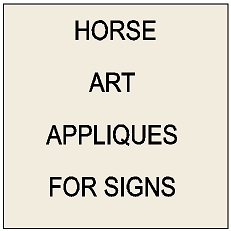P25800 - Samples of 3D Carved Art Appliques for Equine & Equestrian Signs