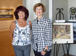 Gallery Volunteers Diane Kinch (left) and Joan Cercone (right)