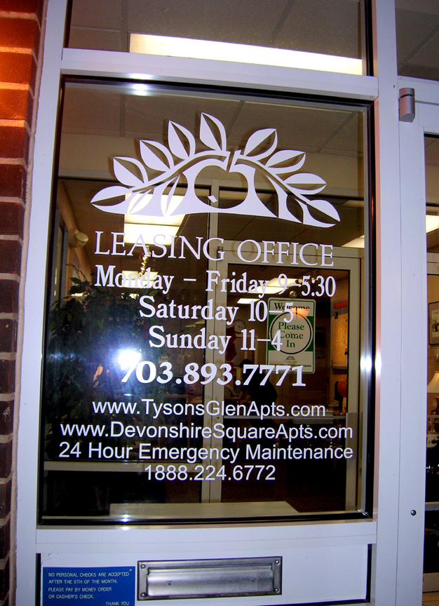 Leasing Office - Window Vinyl