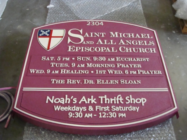 M8030 - Raised Letter Episcopal Church Entrance Sign