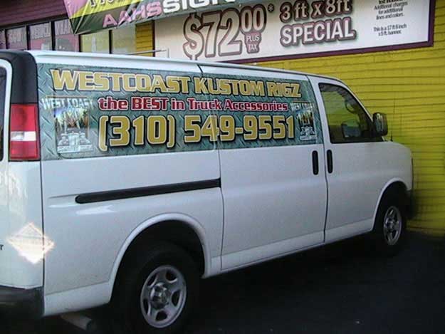 WESTCOAST RIGZ VAN 