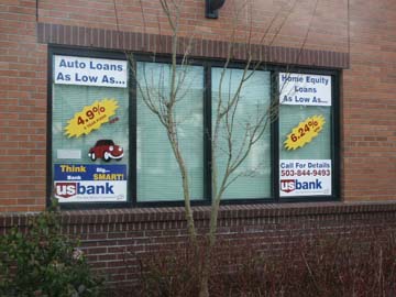 US Bank Custom Window Graphics