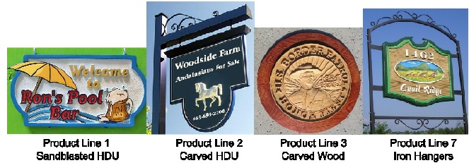 Art SignWorks sandblasted and Carved Wood Signs