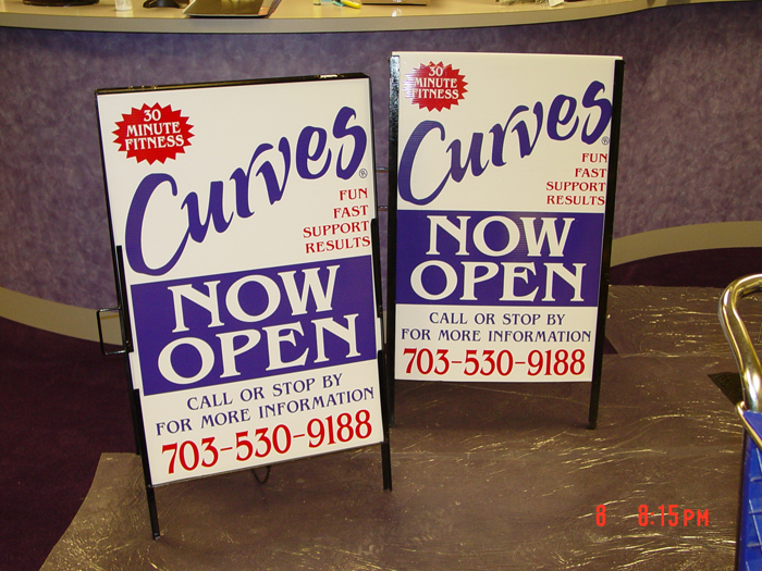 Curves Yard Signs