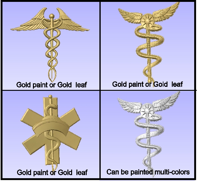 B11290- Examples of Carved Art for Physician and Nurse Signs & Plaques