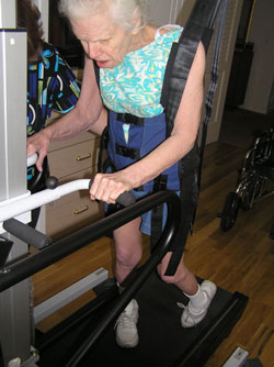 Jackie Myers on Treadmill in 2009