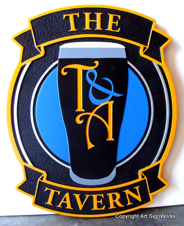 Y27557 - Home  Pub / Bar Sign with Glass of Guiness