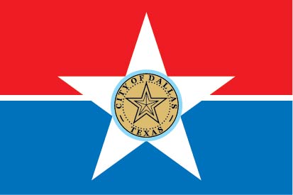 X33066 - Carved Wooden Wall Plaque of the Flag of Dallas, Texas