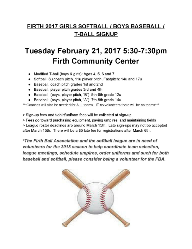 Village of Firth, NE Business Directory, Events, Government