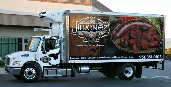 Jimenez Mexican Foods Box Truck