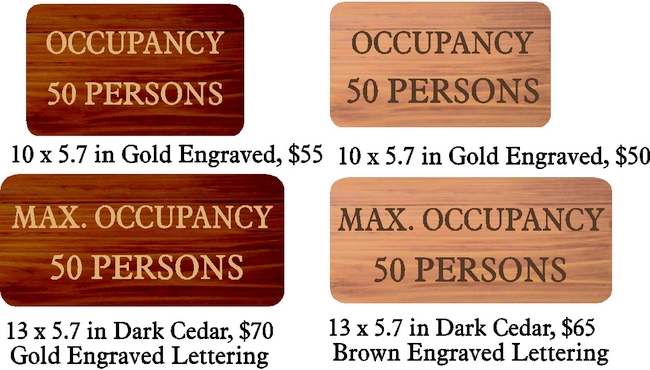 T29415 - Maximum Public Occupancy Sign 