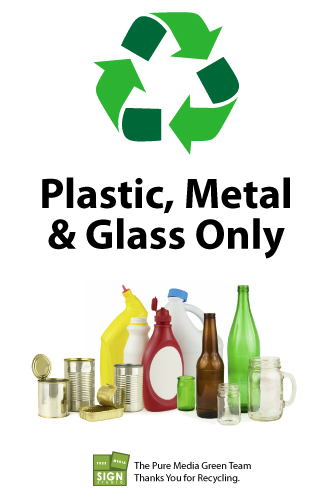 Plastic, Metal & Glass