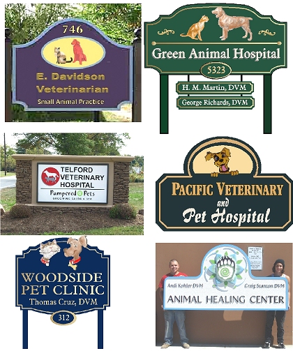 Veterinary Carved Wood Sign