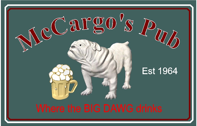 Y27565 - Carved English Pub Sign with Bulldog and Beer Mug 