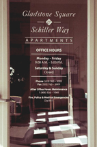 Gladstone Square Window Lettering