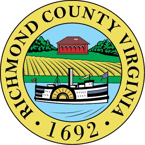 X33385 - Carved Wooden Wall Plaque of the Seal of Richmond County, Virginia