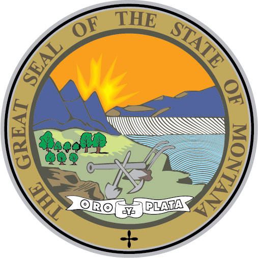 State seal and state government executive, legislative and judicial