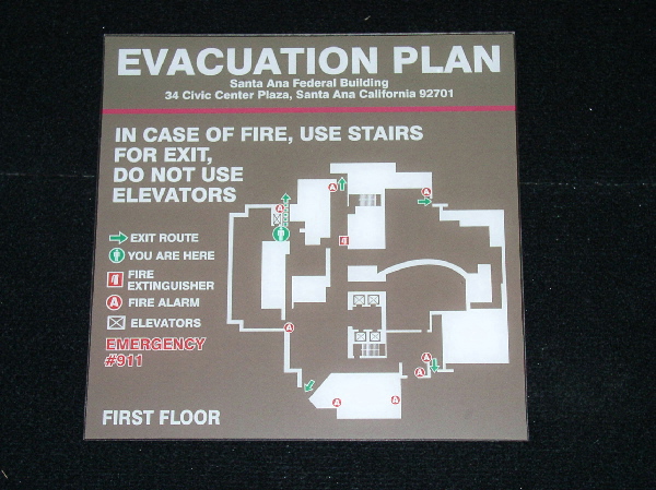 Emergency Evacuation Plan Signs