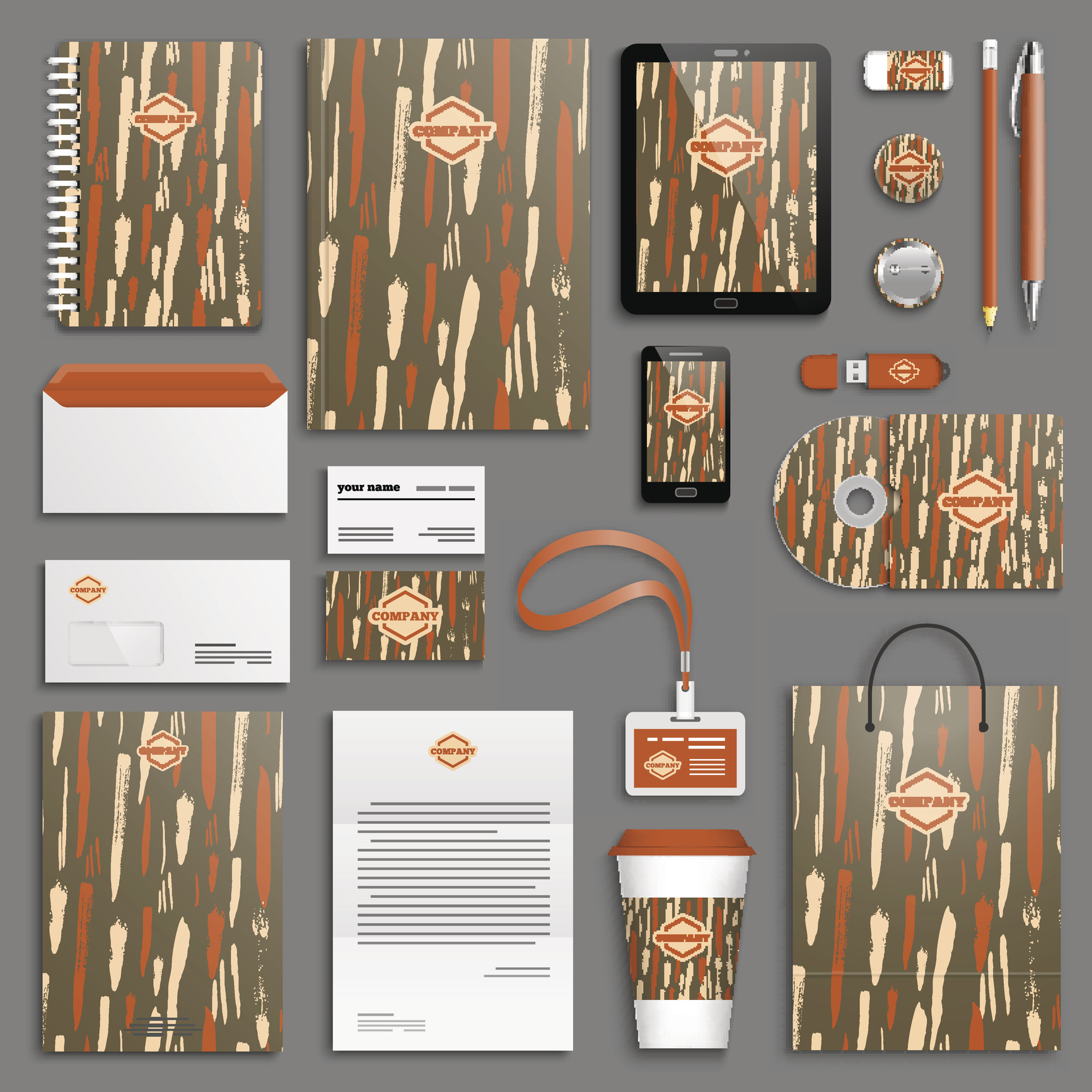 Corporate identity packages produced in Owings Mills, Maryland.